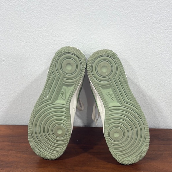 Nike Air Force 1 Cream and Olive Sneakers - Picture 6 of 9